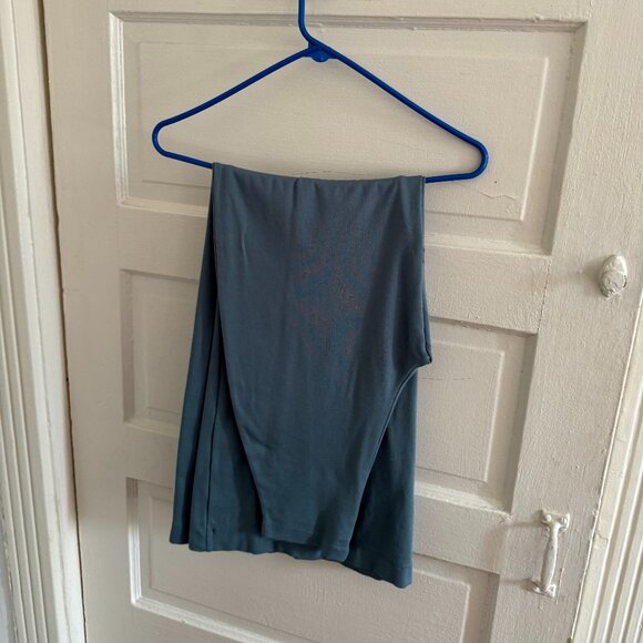 Riley Rader Ponte Knit Wide Leg Pant, sea blue, size 2 - Picture 4 of 4